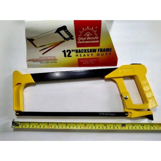 Hack saw frame Heavy duty / Gagang gergaji besi 12&quot; Tjap mata