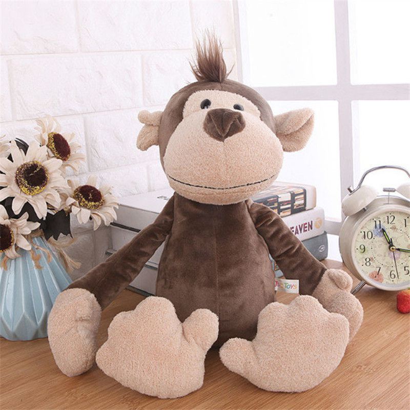 Mainan Boneka Stuffed Plush Hewan Singa / Gajah / Harimau / Monyet / Rusa Ukuran 25 / 35cm Untuk Anak