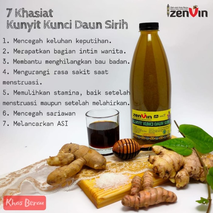 Jamu Kunyit Kunci Daun Sirih Zenvin Indonesia