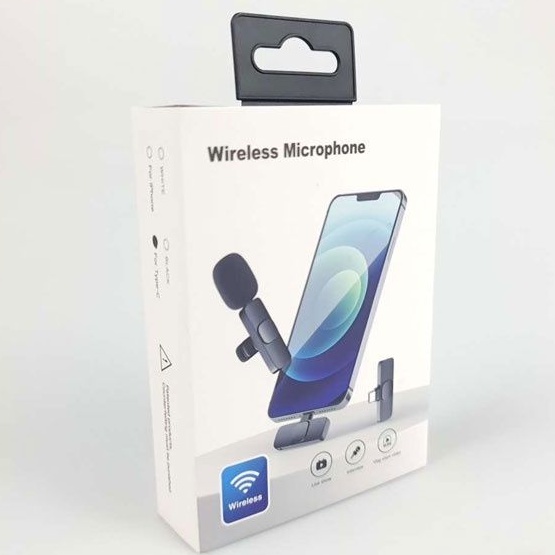 Wireless Lavalier Microphone USB Type C Vlogger Podcast Live Interview