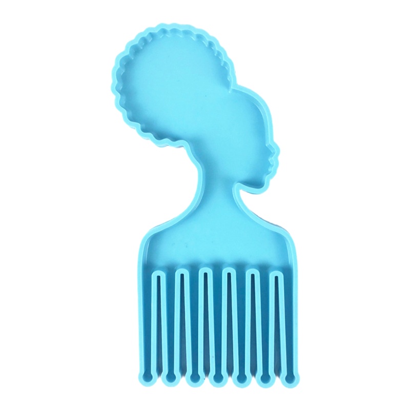 SIY  DIY Crafts African Men Women Heads Shaped Combs Epoxy Resin Mold Silicone Mould