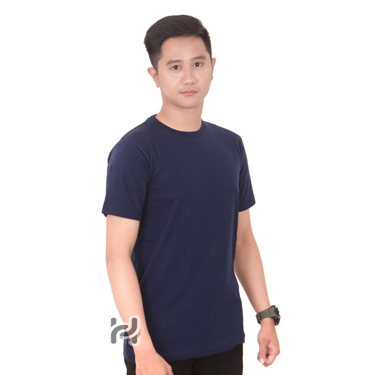 Kaos Polos Navy/Kaos Polos Lengan Pendek /Kaos Oblong/Kaos Pria&amp;Wanita/Kaos Clothing Helium/Distro