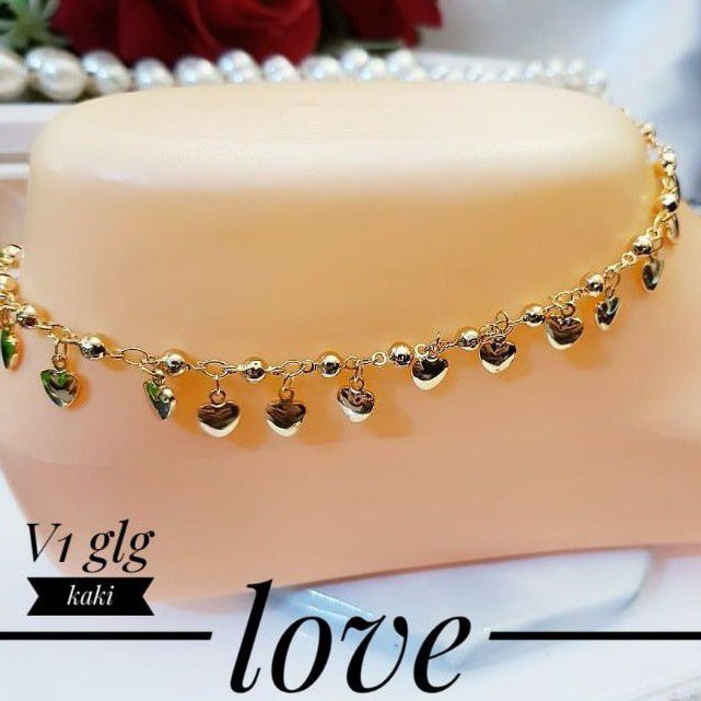 Xuping gelang kaki lapis emas 24k 2401l