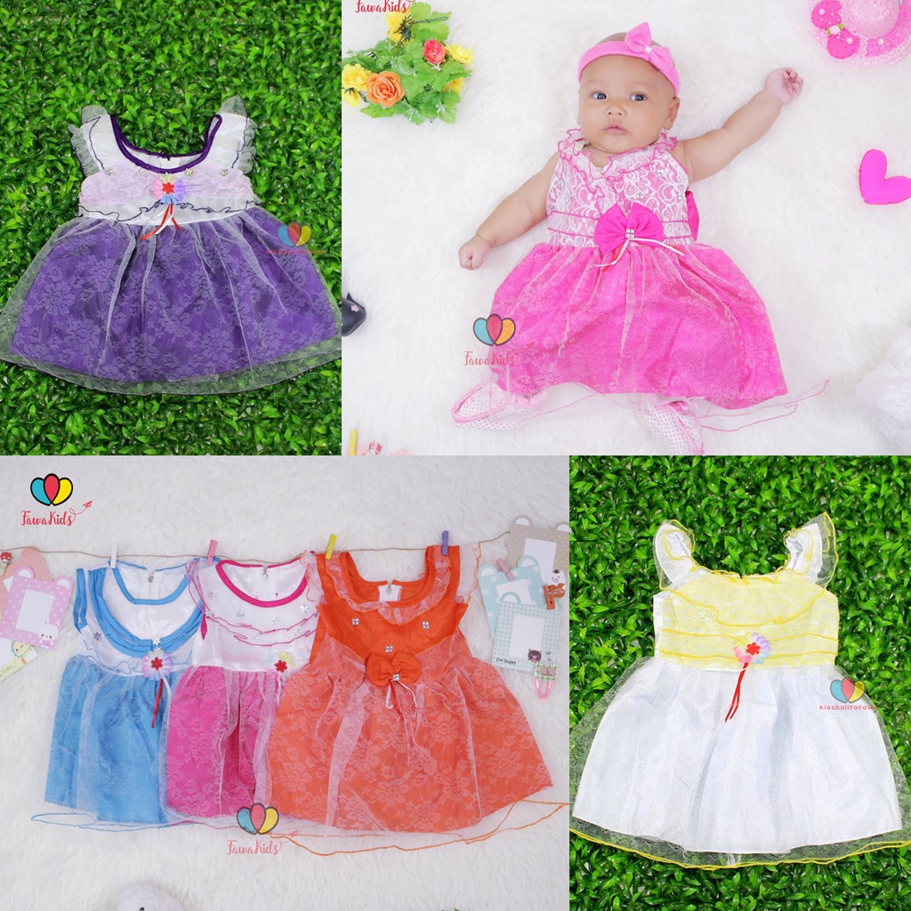 Gaun Bayi  uk 0 12 bulan Dress Baby Murah Baju  Bayi  