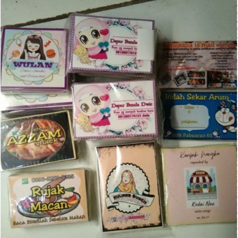 

stiker logo merek olshop dan kemasan
