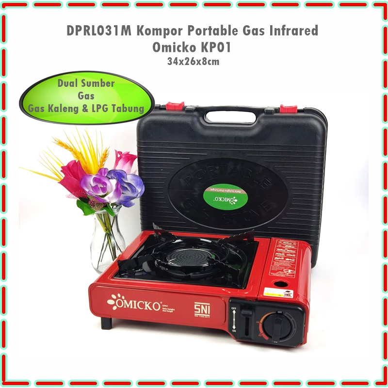 DPRL031M Kompor Portable Gas Anti Angin/Infrared Omicko KP01