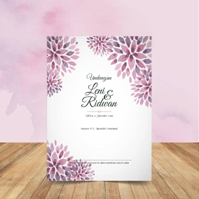 Undangan Pernikahan/ kartu/ wedding Invitation card kode rose03