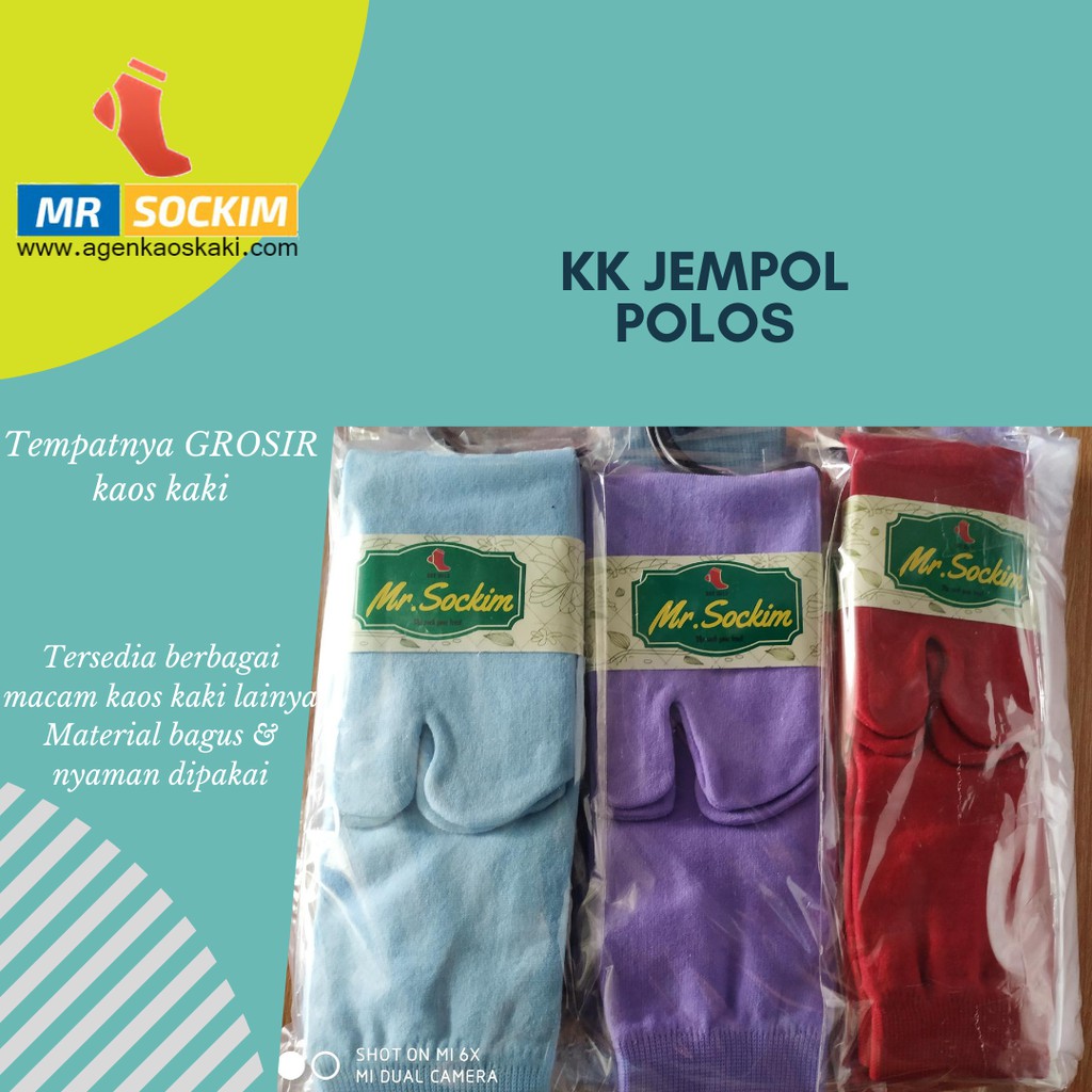 Kaos Kaki Jempol Muslimah Panjang Polos Warna Nylon Spandek Mr Sockim