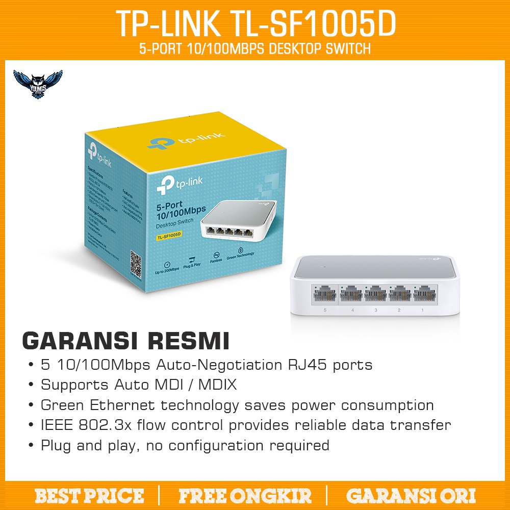 TP-Link TL-SF1005D 5-port 10/100M mini Desktop Switch Hub