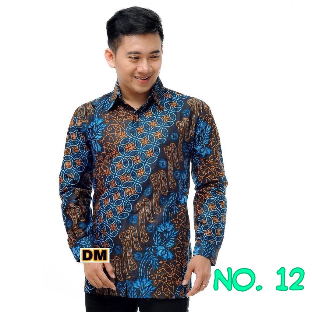 Jual Murah Batik Danabrata Motif Manggar Rumput Kode 040 Kemeja Batik Lengan Panjang Size M L Xl Xxl Regular LQN7olUqKg76b
