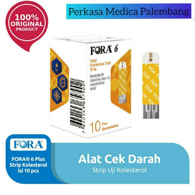 Fora 6 Plus Strip Kolestrol  isi 10 strip Bonus 10 strip  Tes gula darah (selama persediaan msh ada)