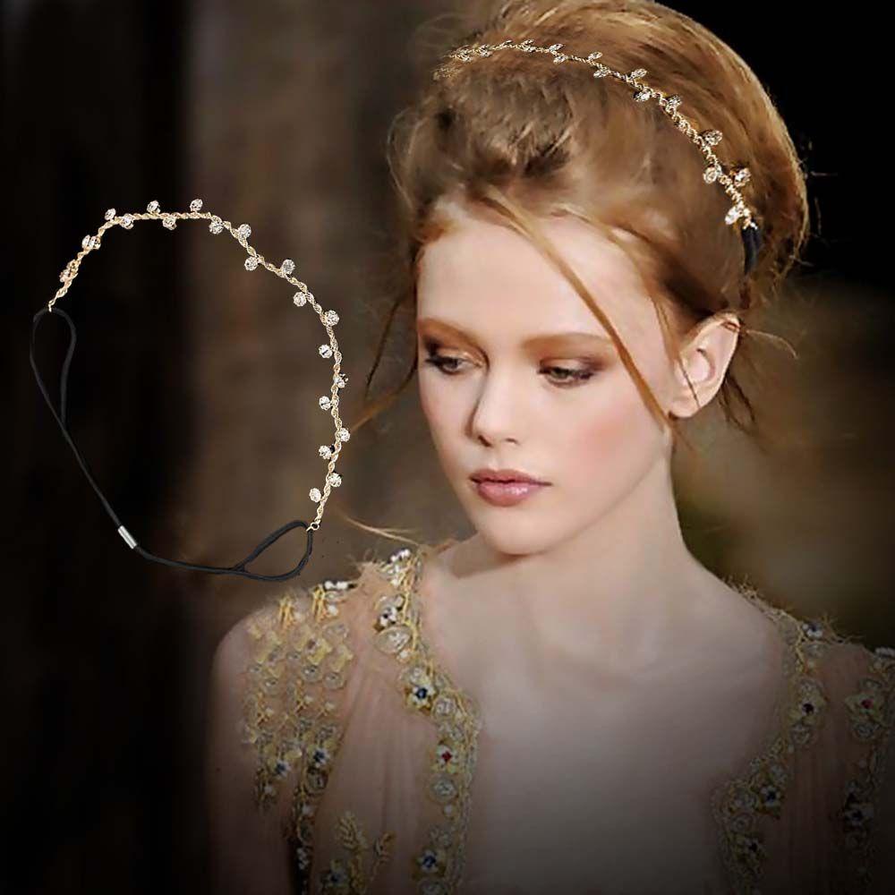 Needway Rambut Hoop Charms Fashion Pesta Pernikahan Berlian Imitasi Gadis Hairband