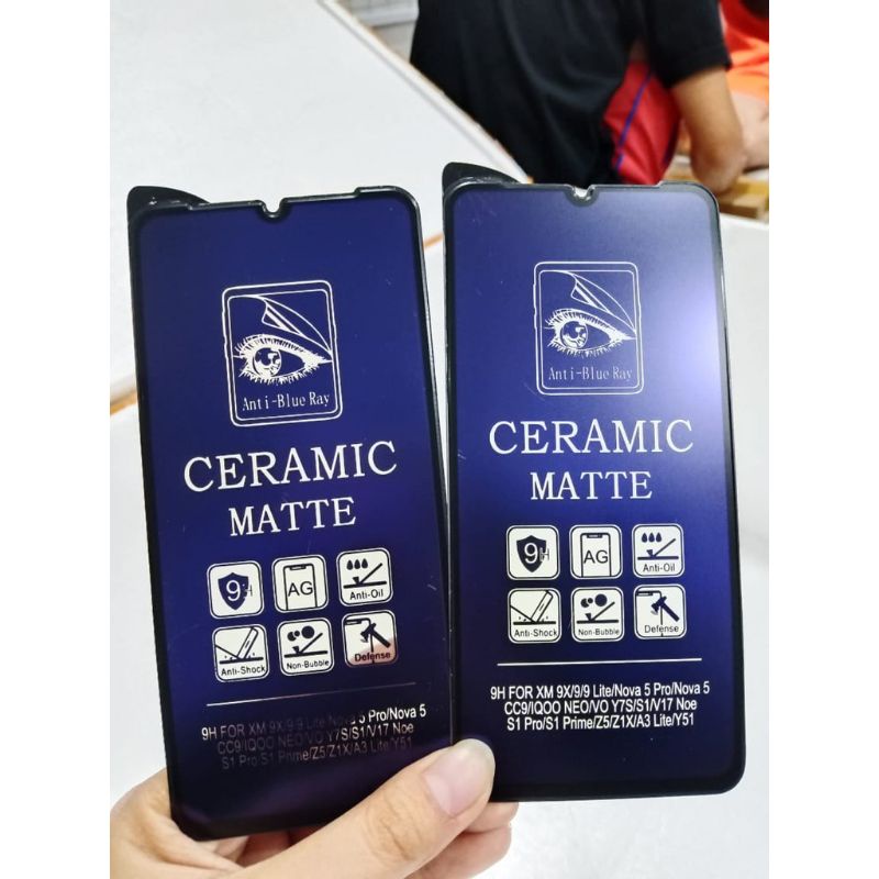 (OM) TEMPERGLASS FULL BLUE LIGHT CERAMIC ALL TIPE INFINIX