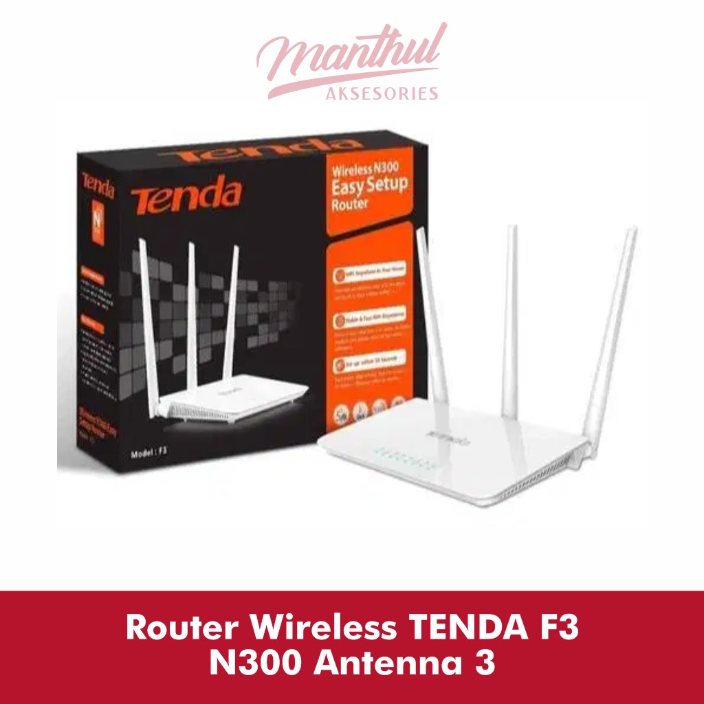 Router Wireless TENDA F3 N300 Antenna 3