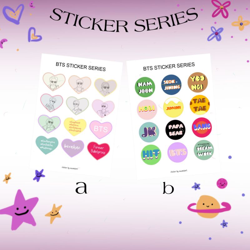 

GET 2 Sticker Bangtan BTS ICONIC Line