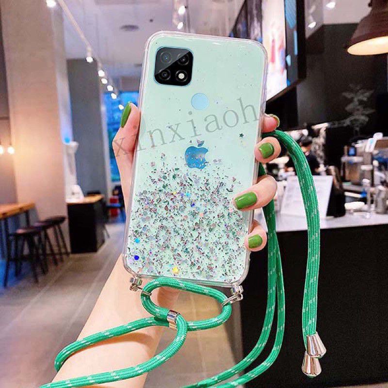 Case Tali Nagita Xiaomi Redmi 9C Lanyard Glitter Gantungan