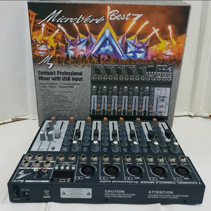 Mixer microverb best 7 bluetooth usb recording audio best7