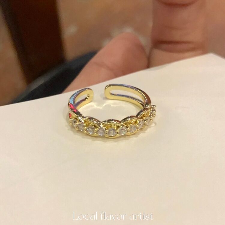 Gaya Korea zircon cincin wanita special interest desain fashion kepribadian mewah dengan harga terja