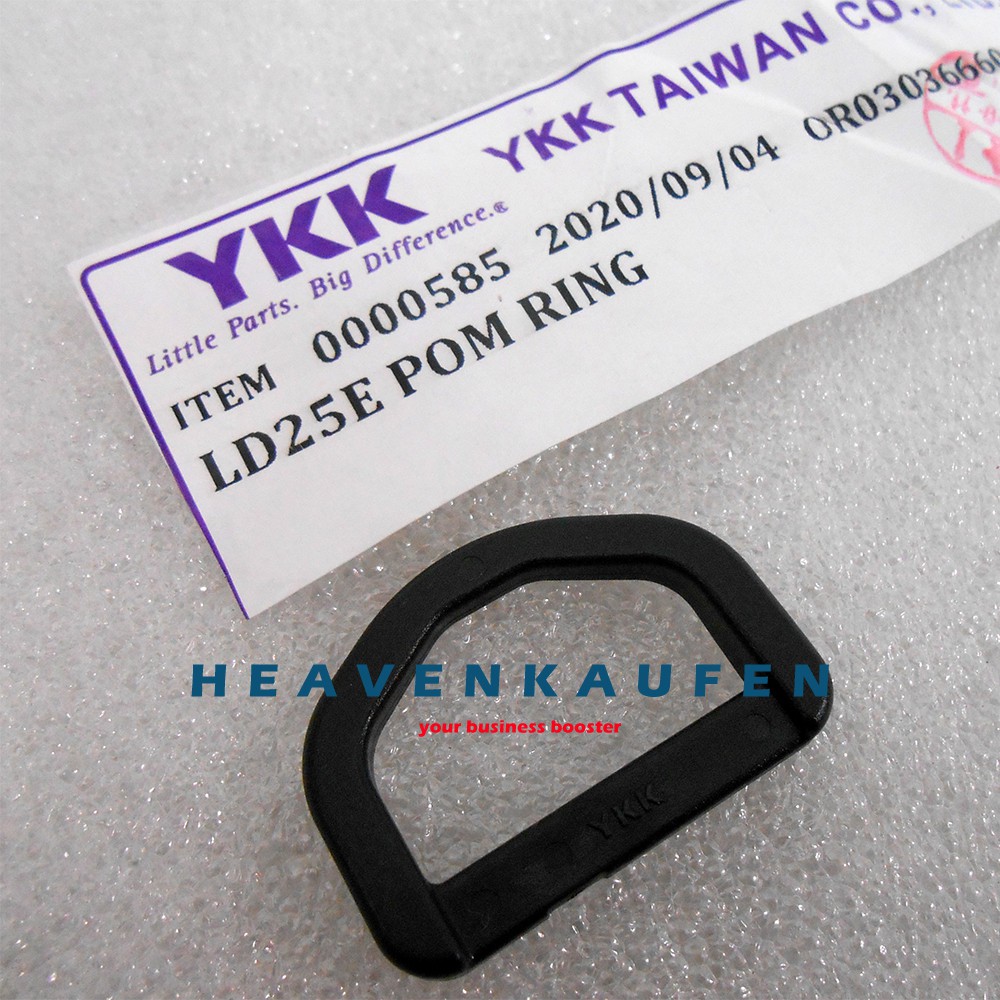 Ring D Tas Merek YKK 2,5 cm Hitam Poly Acetal (POM) Kuat Bagus Kokoh Kualitas Tinggi