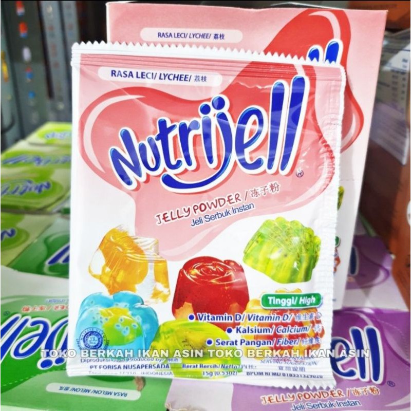 

Nutrijell Agar Agar 1pc Rasa LYCHEE LECI Jelly Powder Bubuk