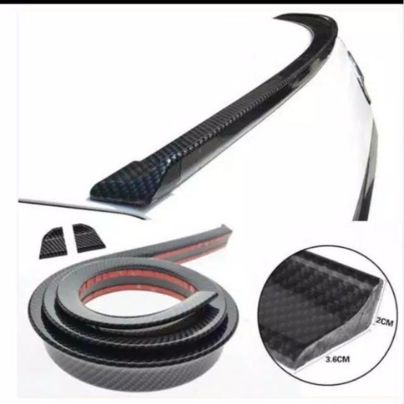 Mini ducttail spoiler bagasi belakang carbon Mitsubishi Outlander sport