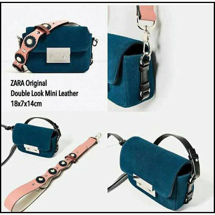 BARU - TAS ZARA DOUBLE LOOK MINI LEATHER UK.18X7X14 --- CLUTCH LUCU