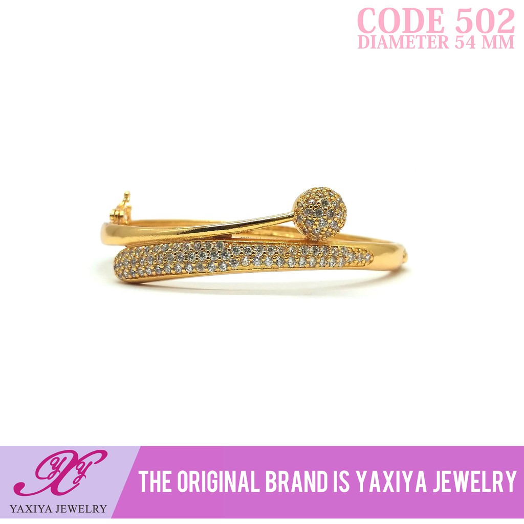 

Gelang Lapis emas Perhiasan imitasi Gold 18k Yaxiya Jewelry 502