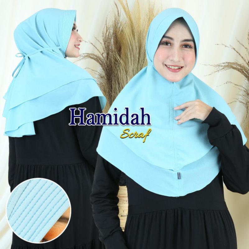 HIJAB murah JILBAB terlaris HAMIDAH ORI KERUDUNG 2 LAYAR DIAMOND PET