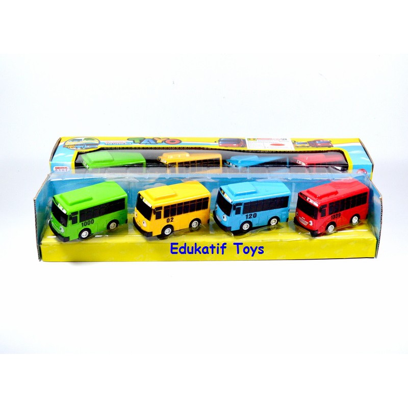 Mobil Tayo 4 pcs, Lillte Bus Tayo Set
