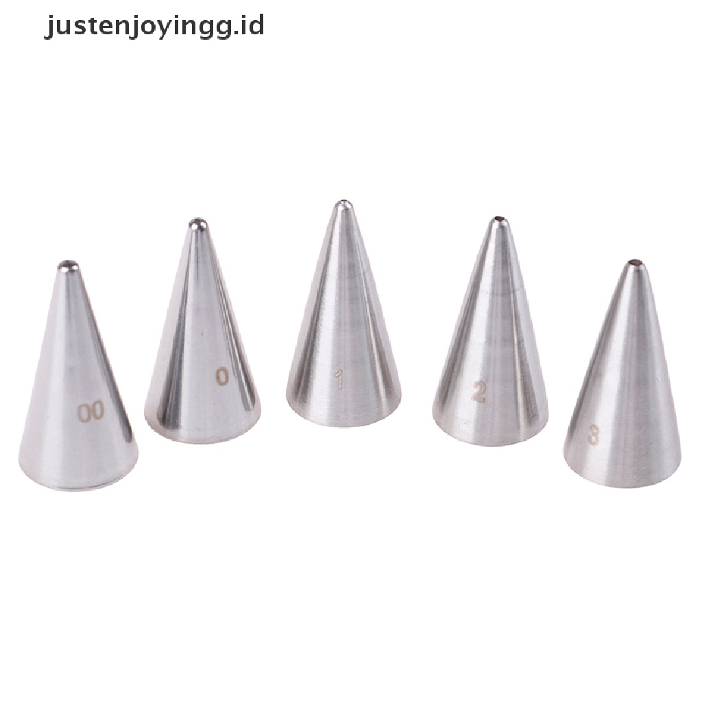 5 Pcs Nozzle Icing Piping Bentuk Bulat Untuk Dekorasi Pastry