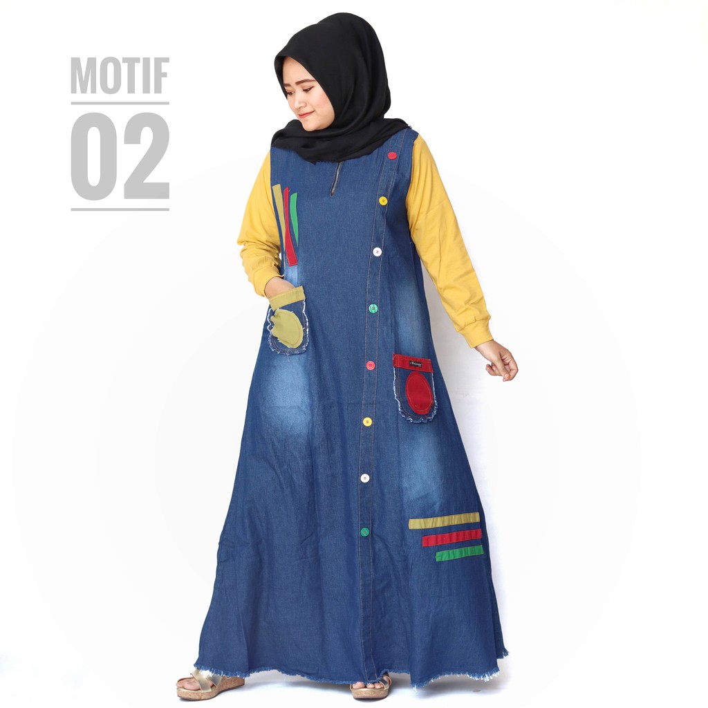 gamis jeans terbaru by Givi / gamis jeans wanita