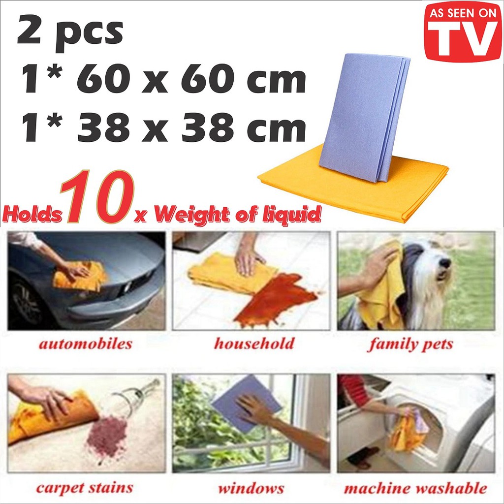 Kain lap microfiber Shamwow 10x Penyerapan handuk rumah mobil motor