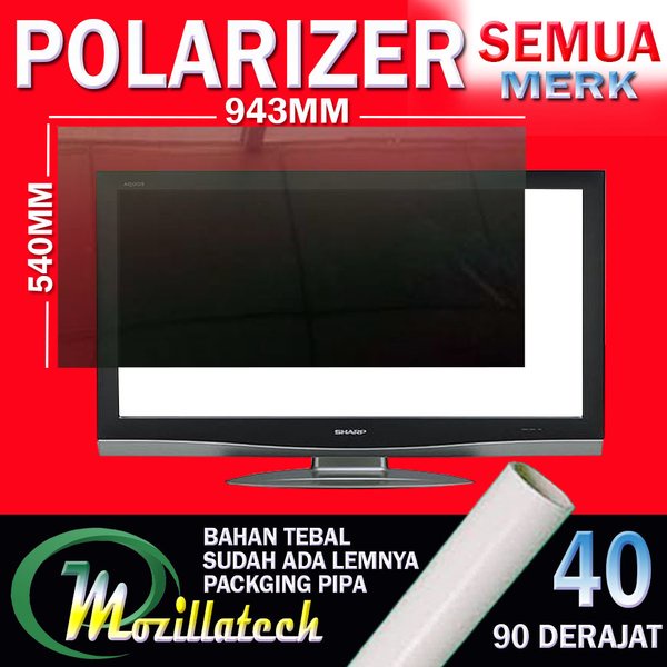 Plastik polarizer 40inch  plastick polaris lcd 40inch  polarizer lcd 40 inc 90 derajat polaris tv