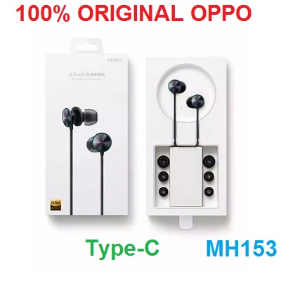 OPPO O-Fresh Stereo Earphone Hi-Res Audio Type-C MH153 Original