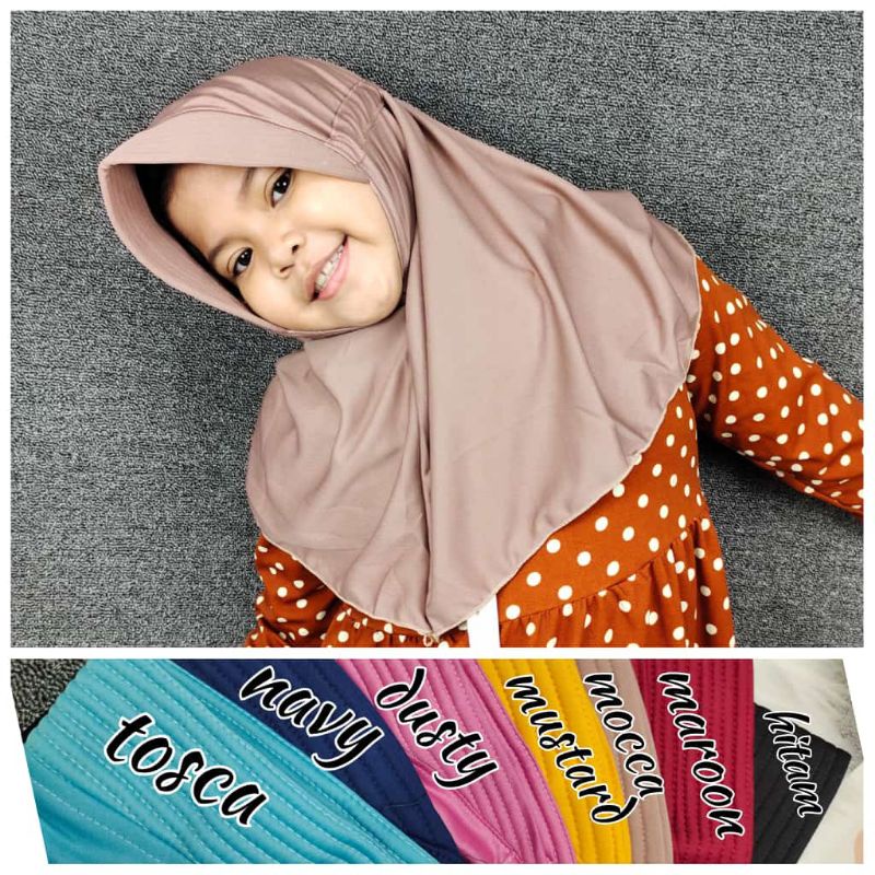 hijab anak serut//hijab instan anak//hijab anak realpict//hijab anak lucu//hijab ped anak