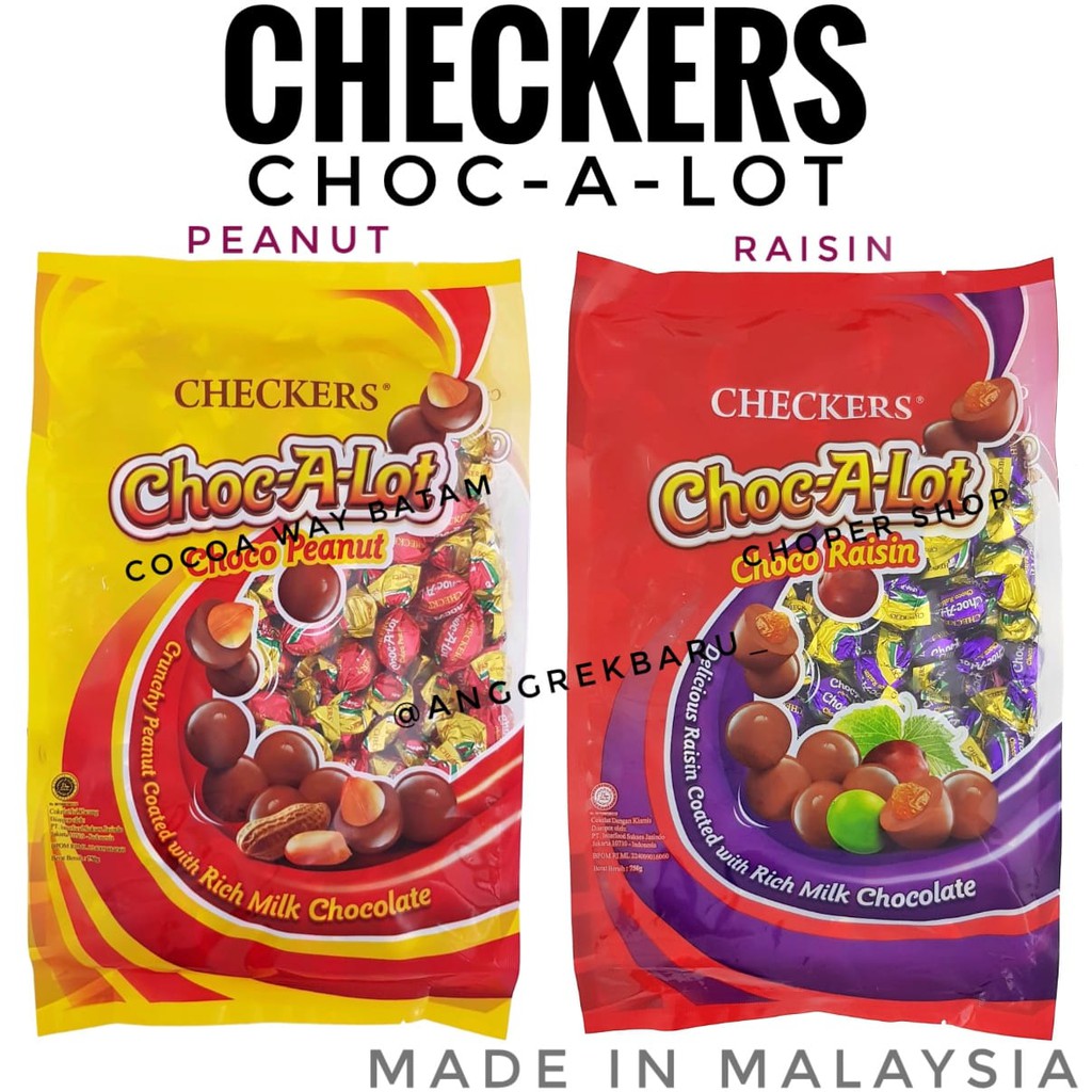 

Cokelat Checkers Choc A Lot 750gram