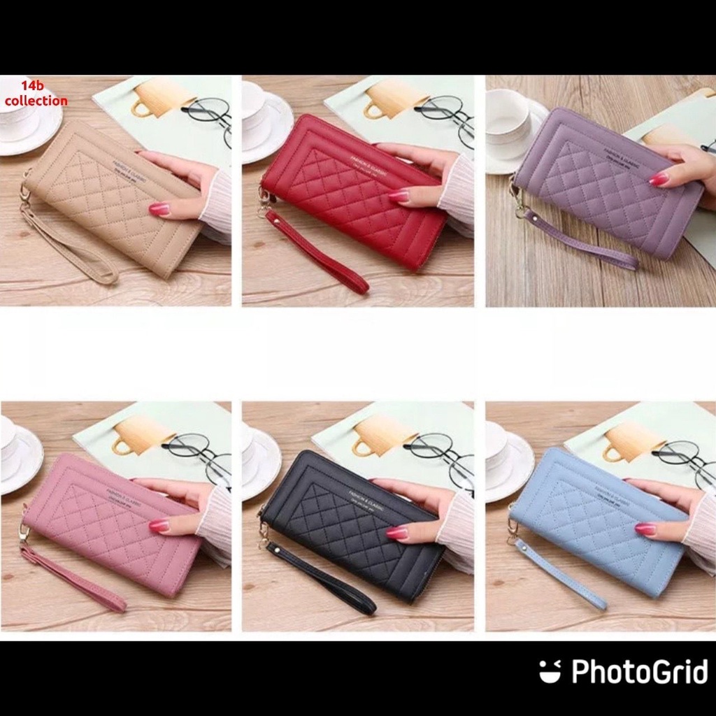 Dompet Lipat Panjang Wanita Motif FOREVER FASHION CLASSIC Korean Style K-POP Omo Omo Kiyowo