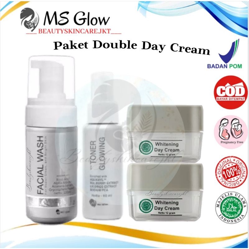 Ms Glow Paket Wajah Double Day Cream