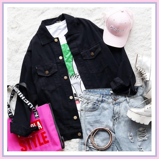 Jacket Jeans Jaket Korean Style Oversize Bomber Gby Clothing Denim J (Original) Sava Jacket Jeans Th