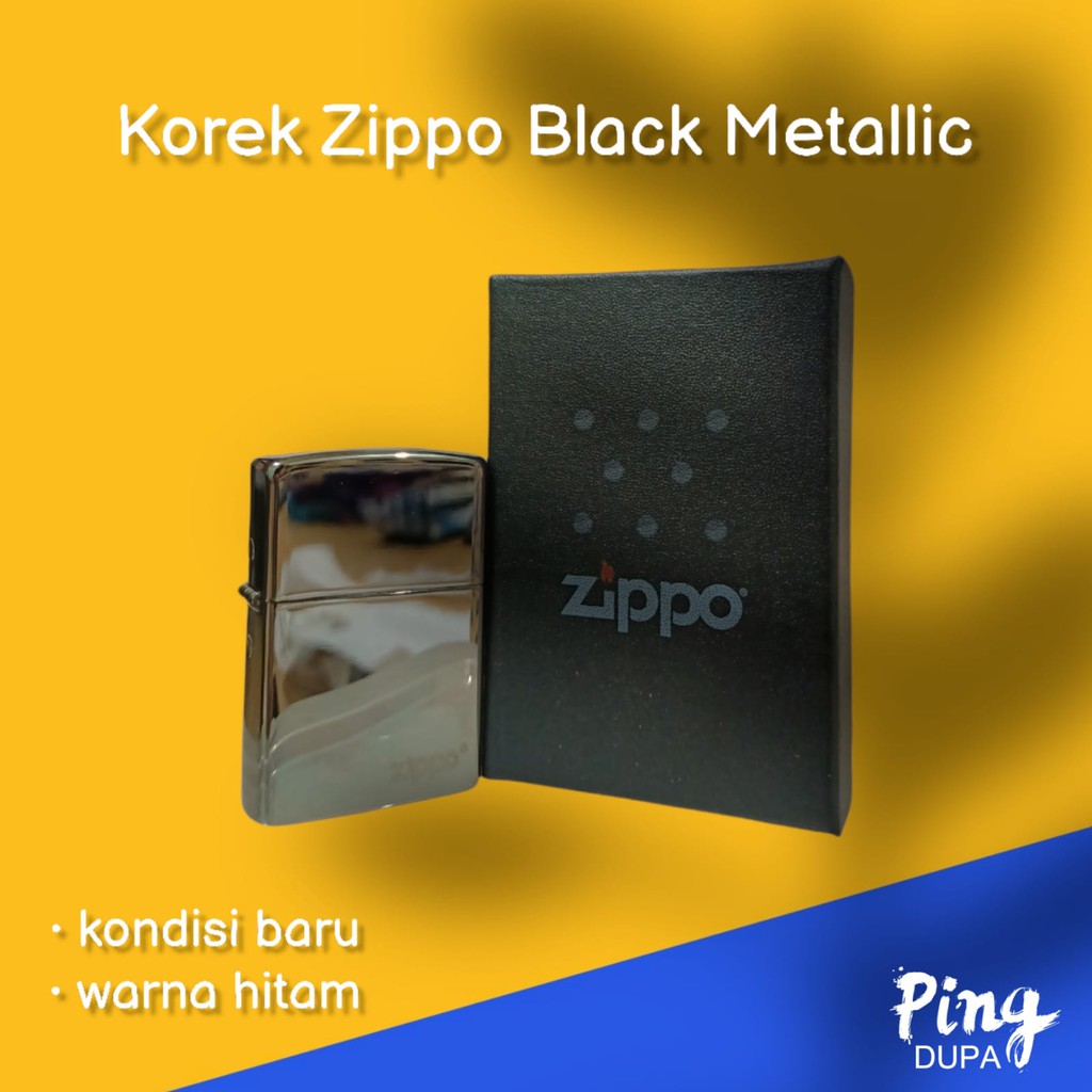 Korek Zippo Black Metallic