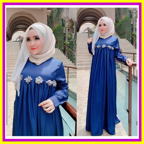 Gamis Wanita Gamis Lebaran Remaja Gamis Pengajian Elegan Baju Hari Raya Terbaru 2022 Pakaian Syari D