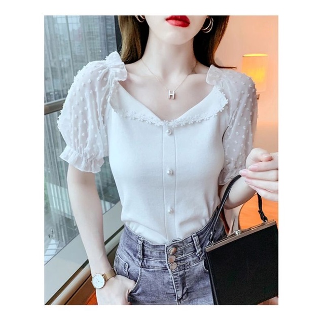 Zero~ 85008 Villy Knit Top//Atasan Kemeja & Blouse Wanita//Fashion Import-4