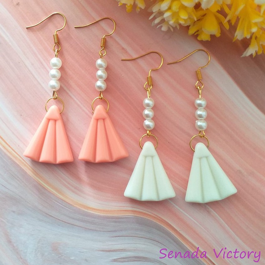 Senada Victory Anting Juntai Mutiara Kipas Cantik Anting Wanita SVA302