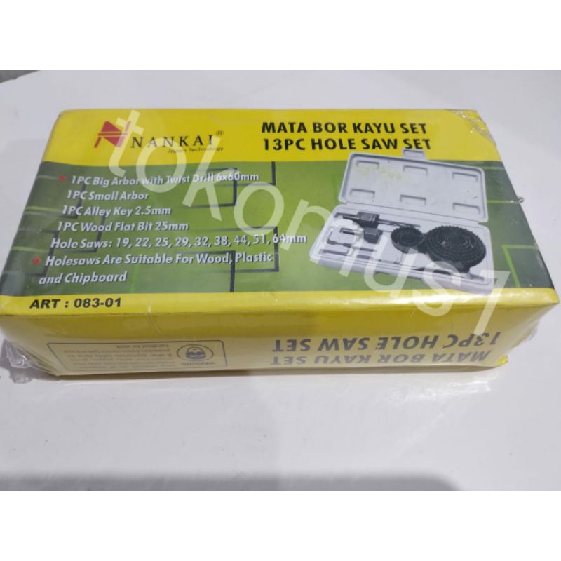 PROMO HOLE SAW SET 13 PCS TOOL KIT MATA BOR /HOLE SAW KIT 13 PCS MURAH BAGUS