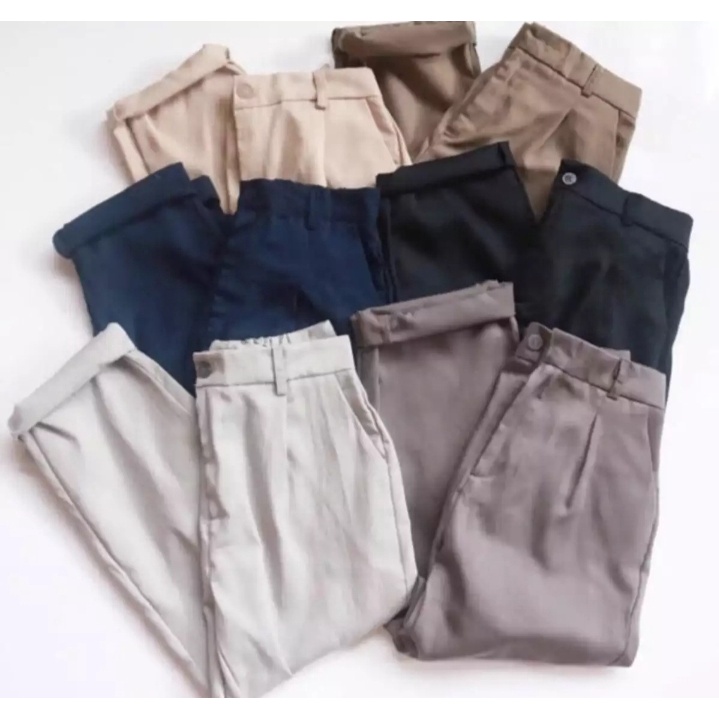 Celana Panjang Wanita Baggy Pants - Celana Kerja Wanita bahan american drill