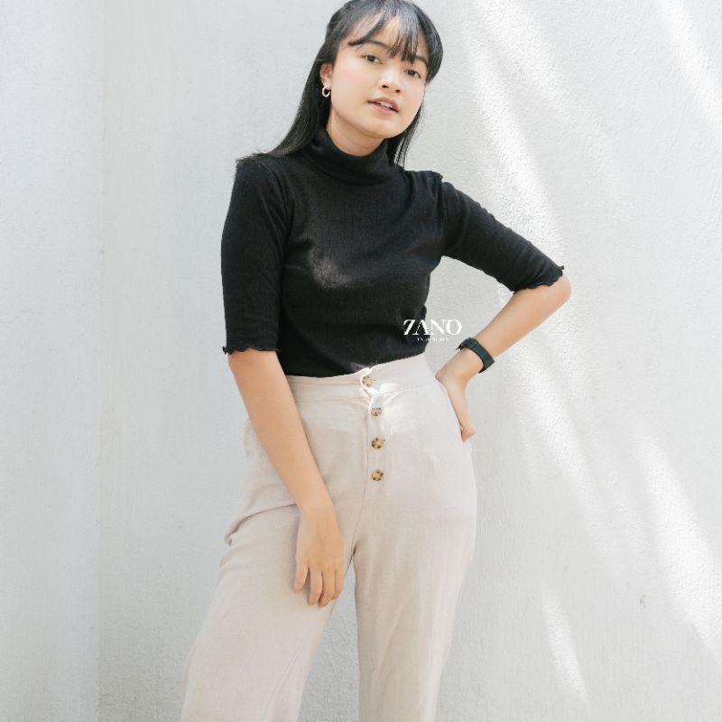 ZANO BASICS Turtle Neck Crop Grandi