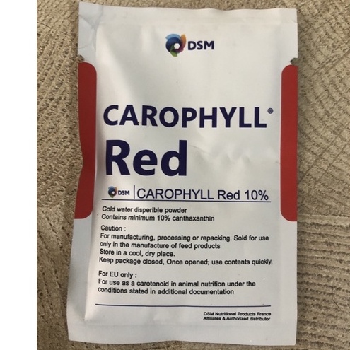 CAROPHYLL RED 10% PENCERAH WARNA IKAN HIAS PEWARNA IKAN HIAS RED PIGMEN PIGMENT MENAJAMKAN WARNA MERAH PEWARNA MERAH IKAN