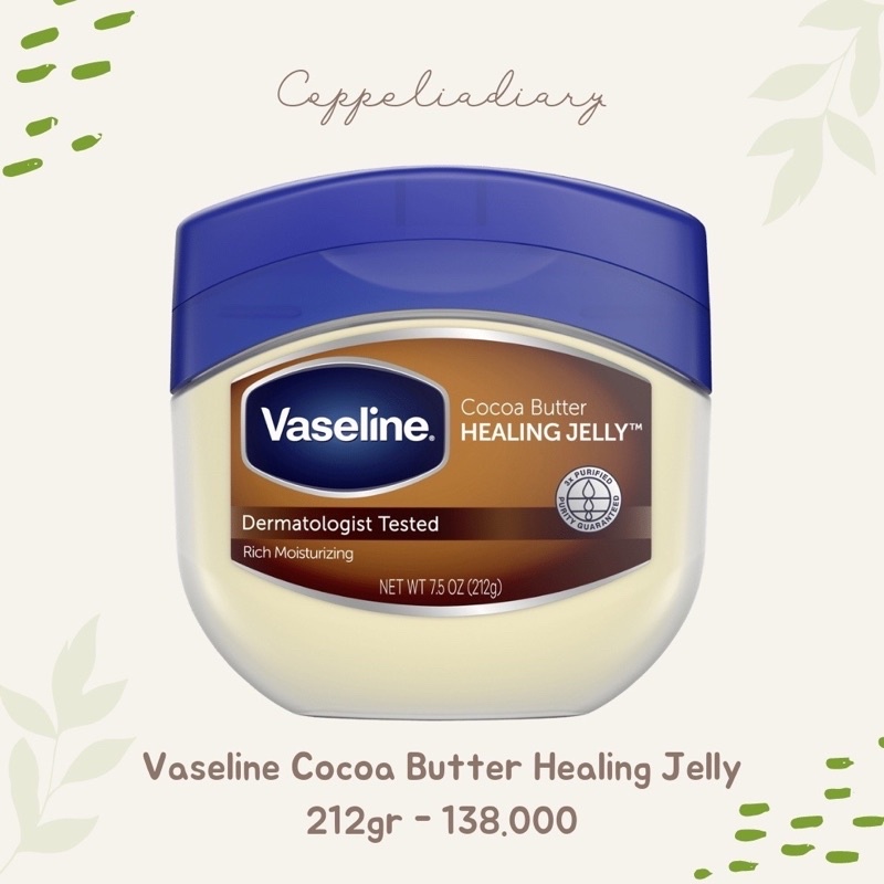 Jual VASELINE cocoa butter healing jelly 212gr USA petroleum jelly