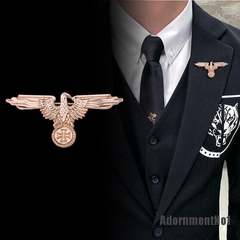 (Adornmentno1) Wwii Ww2 Bros / Pin Gaya Jerman Motif Elang / Militer Untuk Aksesoris Pria