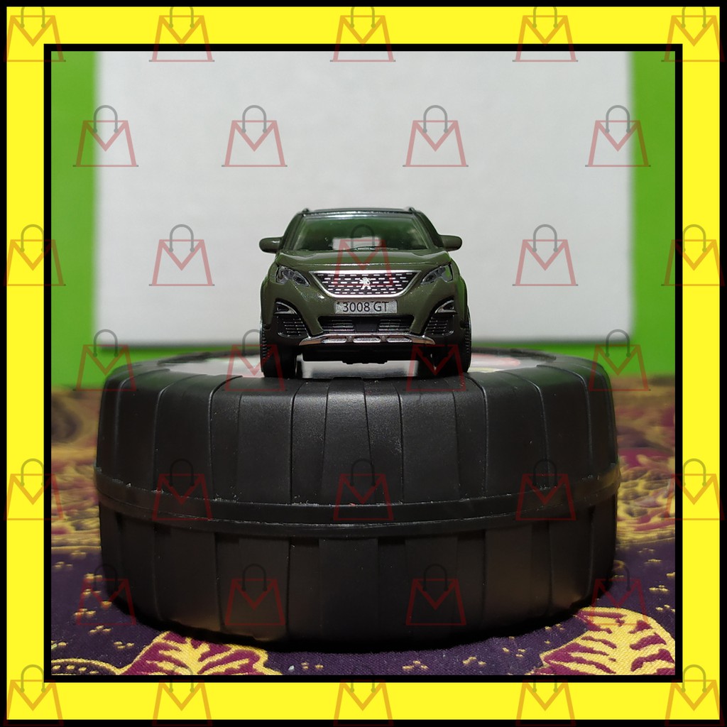 MAJORETTE COLLECTIBLE WHEEL DISPLAY PEUGEOT 3008 GT ARMY